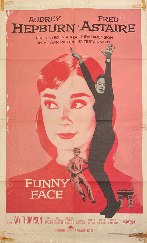 funny face 1957 one sheet poster folded