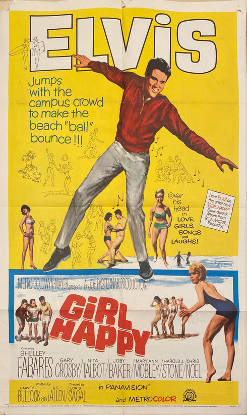 elvis: girl happy 1965 one sheet poster folded