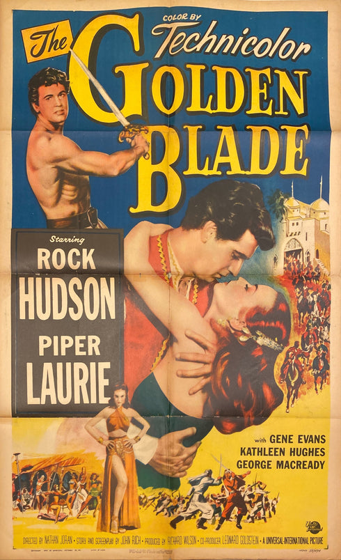 golden blade 1953 one sheet poster folded