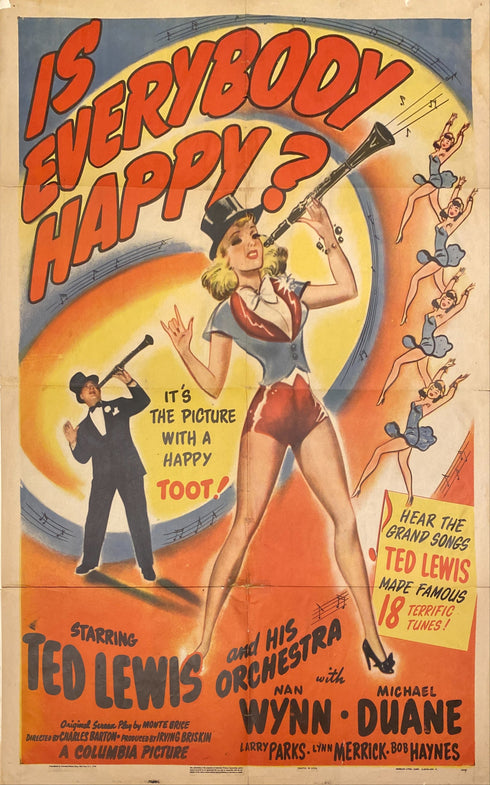 is everybody happy? 1943 one sheet poster folded