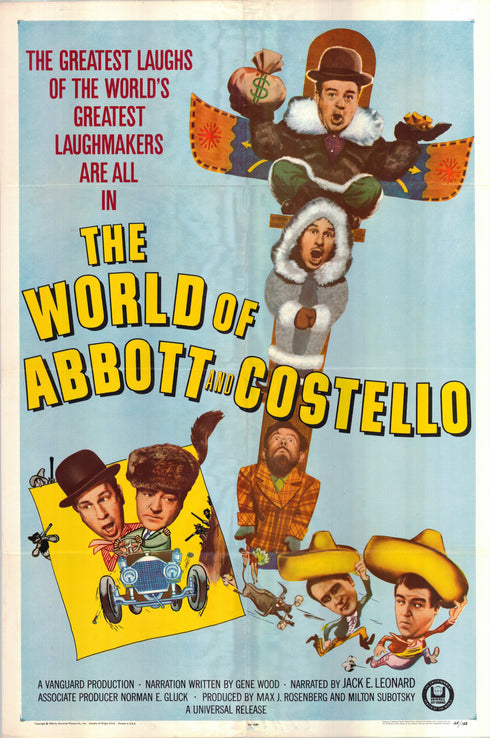 world of abbott and costello 1965 one sheet poster folded