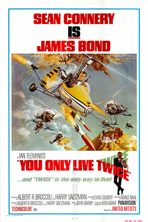 you only live twice 1967 one sheet poster folded