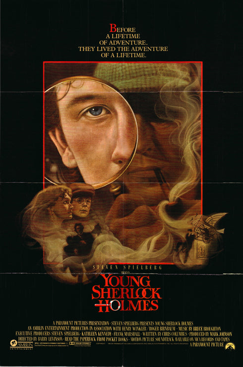 young sherlock holmes 1985 one sheet poster folded
