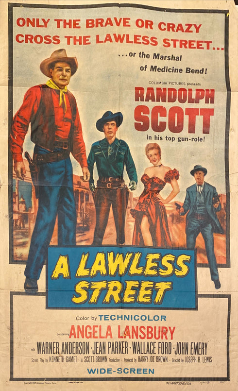 lawless street 1955 one sheet poster folded