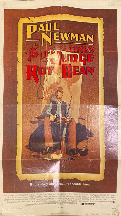 life and times of judge roy bean 1973 one sheet poster folded