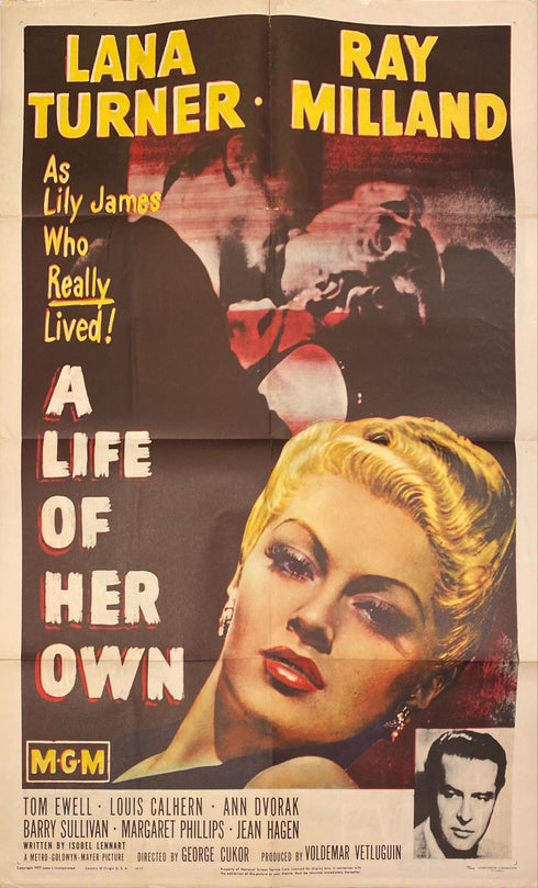 life of her own 1950 one sheet poster folded