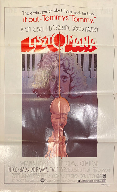 lisztomania 1975 one sheet poster folded