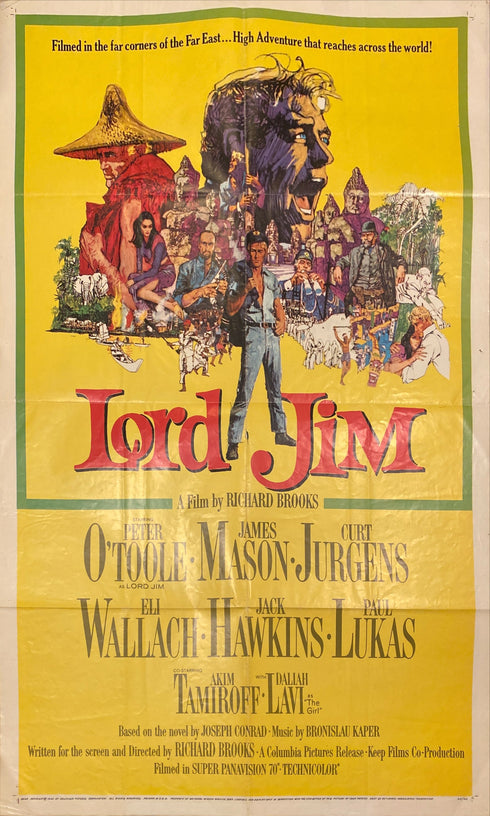 lord jim 1965 one sheet poster folded