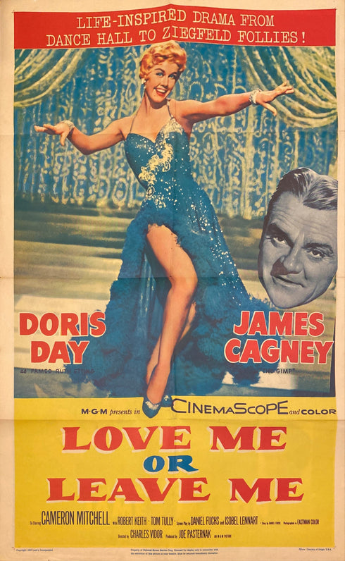 love me or leave me 1955 one sheet poster folded
