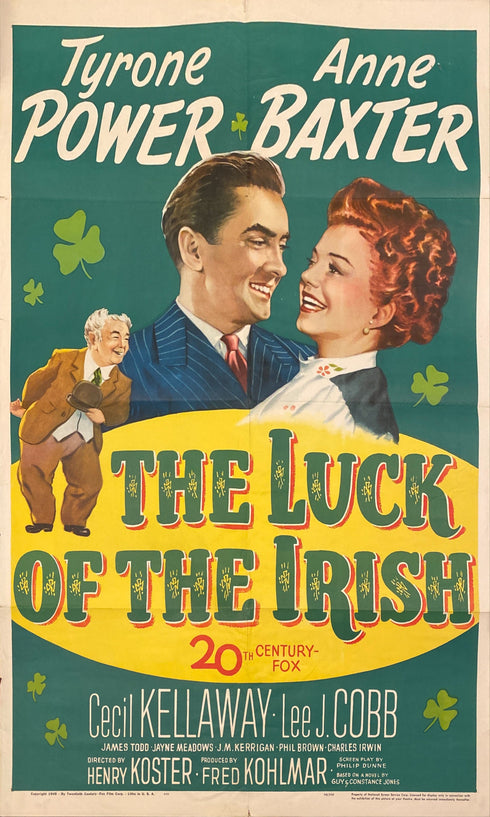 luck of the irish 1948 one sheet poster folded