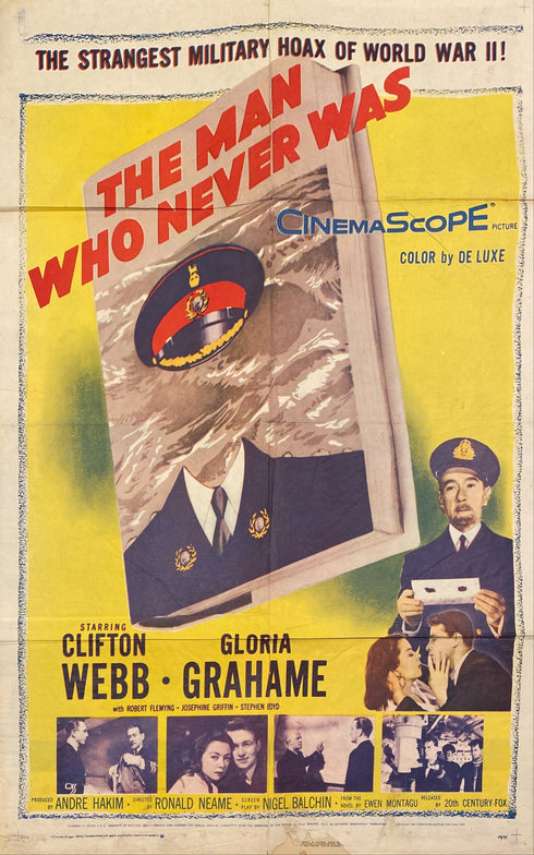 man who never was 1956 one sheet poster folded
