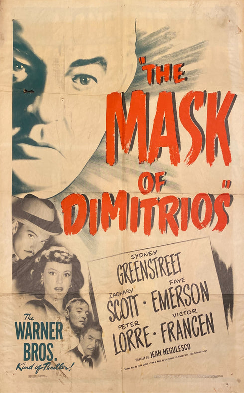 Mask of Dimitrios 1944 one sheet poster folded