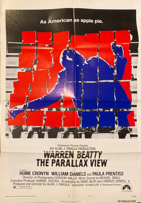parallax view 1974 style b one sheet poster folded