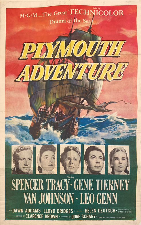 plymouth adventure 1952 one sheet poster folded