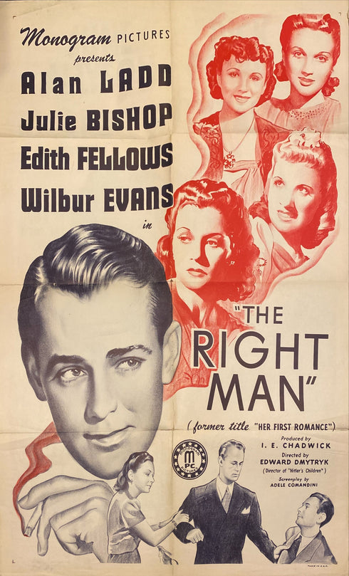 right man 1943 one sheet poster folded