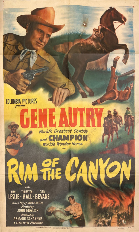 rim of the canyon 1949 one sheet poster folded