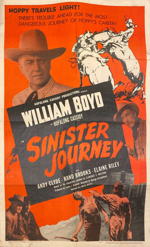 sinister journey 1948 one sheet poster folded