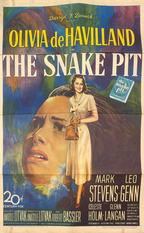 snake pit 1948 one sheet poster folded