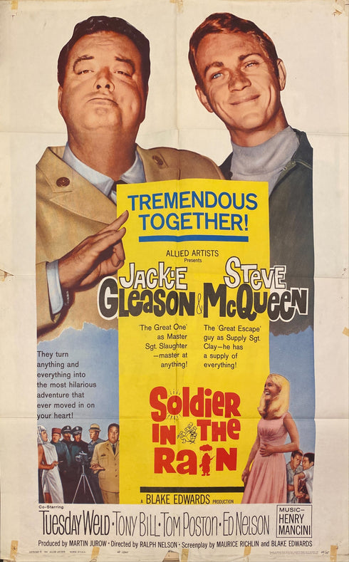 soldier in the rain 1964 one sheet poster folded