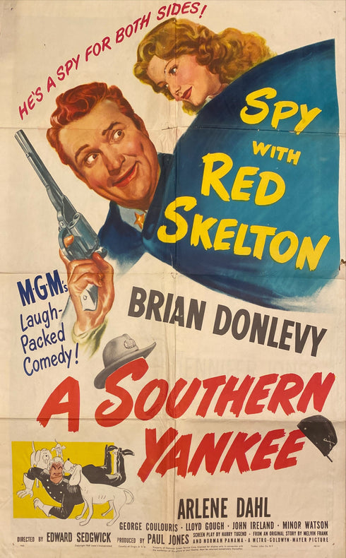 southern yankee 1945 one sheet poster folded