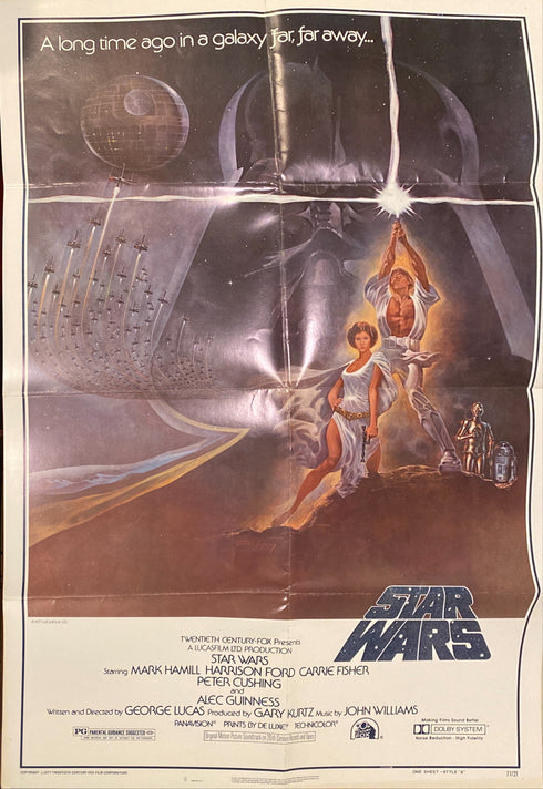 star wars 1977 one sheet poster folded