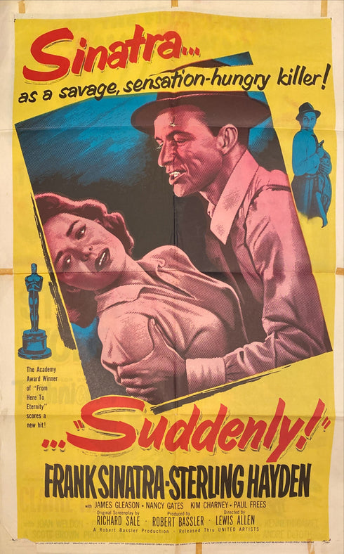 suddenly 1954 one sheet poster folded