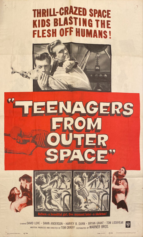 teenagers from outer space 1959 one sheet poster folded