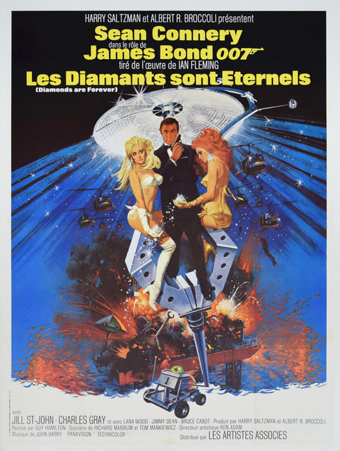 Diamonds Are Forever, 1984R<br>(linen-backed + framed)
