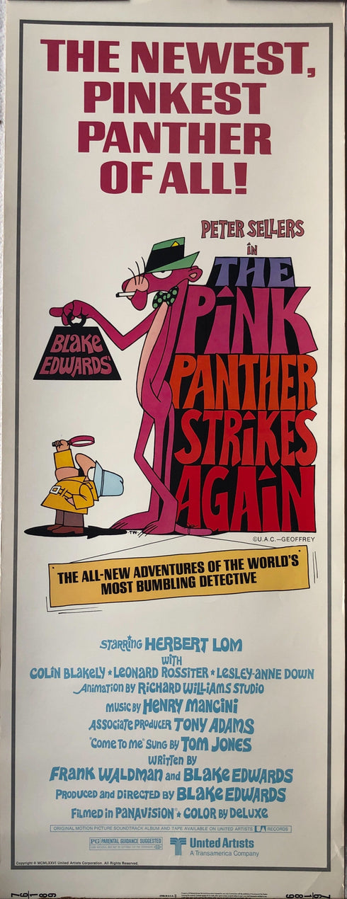 pink panther strikes again 1976 insert card