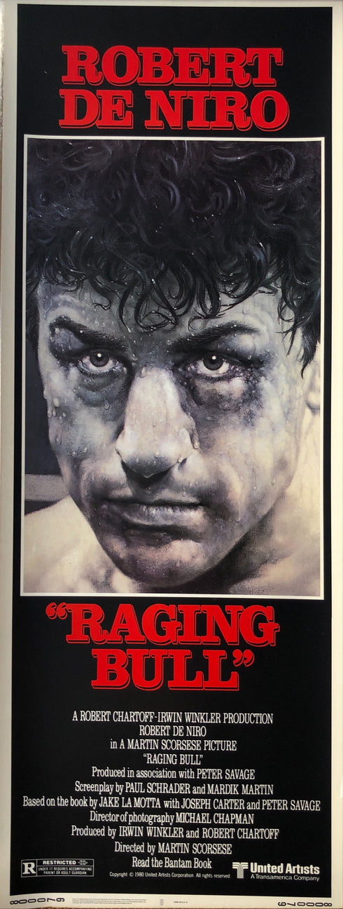 raging bull 1980 insert card framed