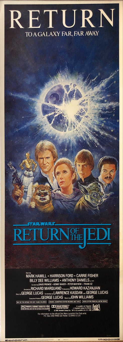 return of the jedi 1985 R insert card