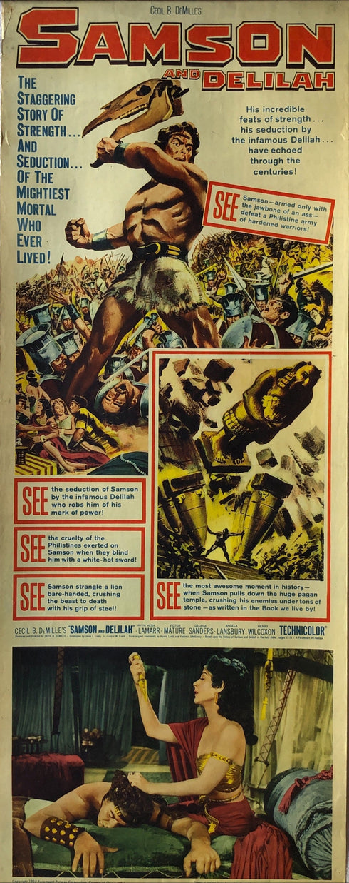 samson & delilah 1959 R insert card