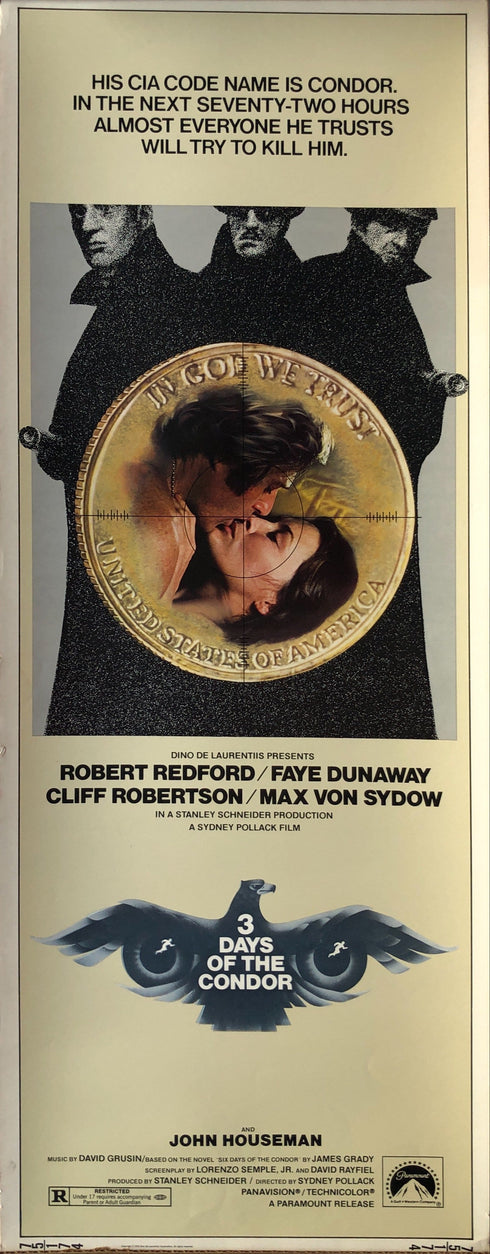 three days of the condor 1975 insert card