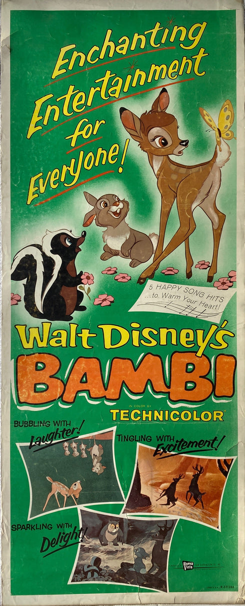 bambi 1957 R insert card