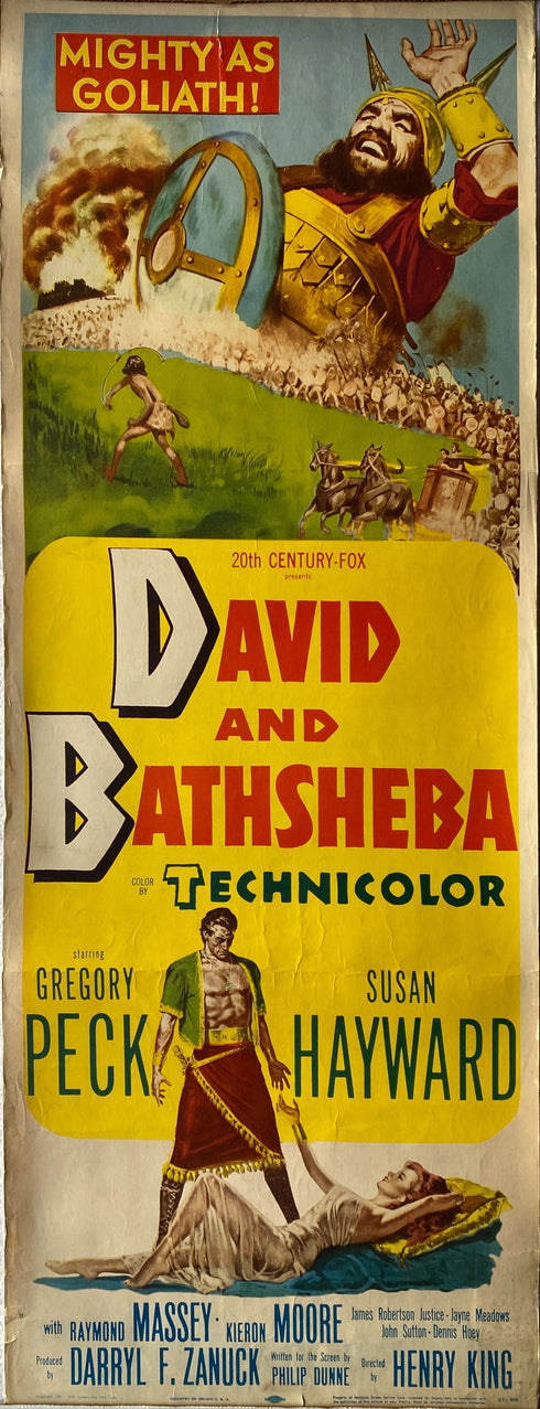 david and bathsheba 1951 insert card
