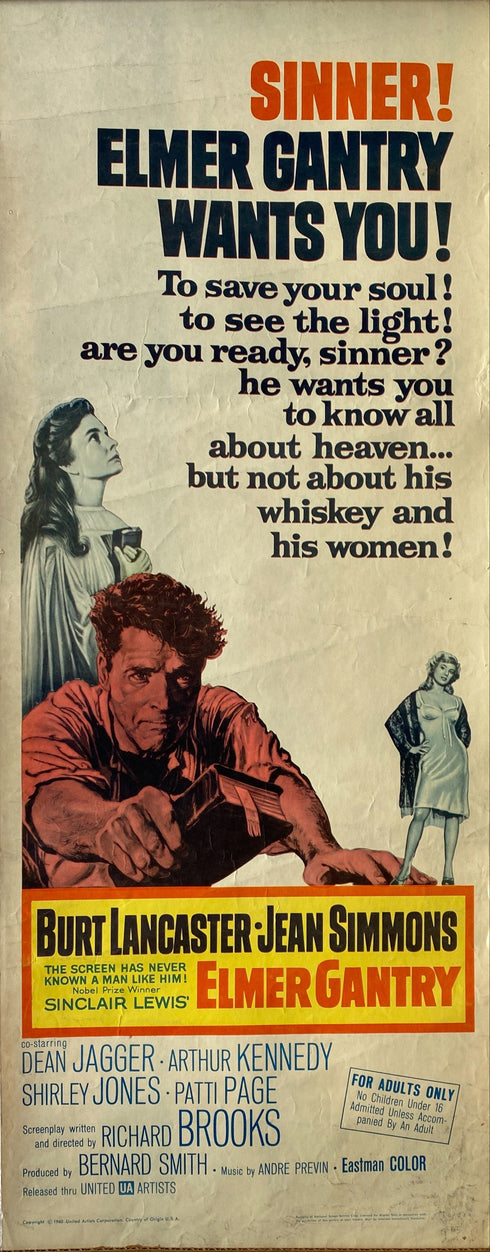 elmer gantry 1960 insert card