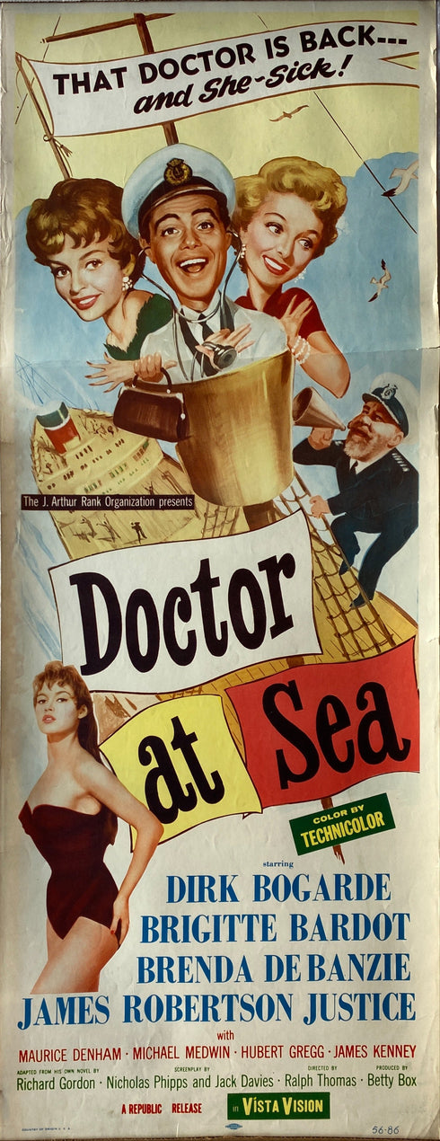 doctor at sea 1956 insert card