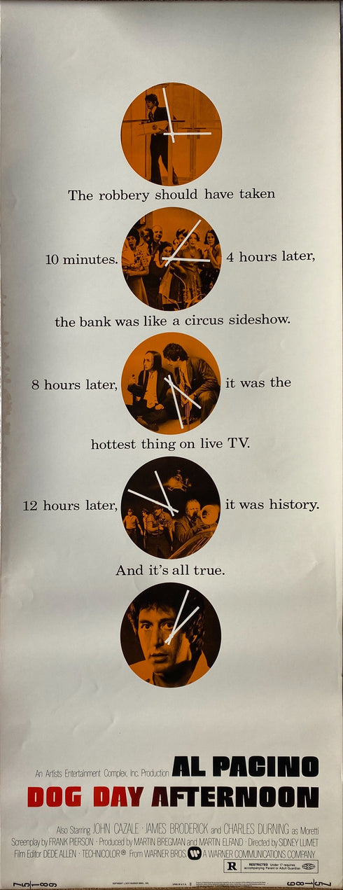 dog day afternoon 1975 insert card rolled