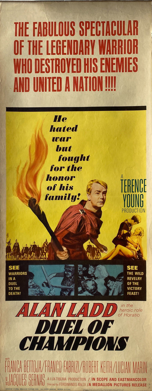 duel of champions 1964 insert card, rolled