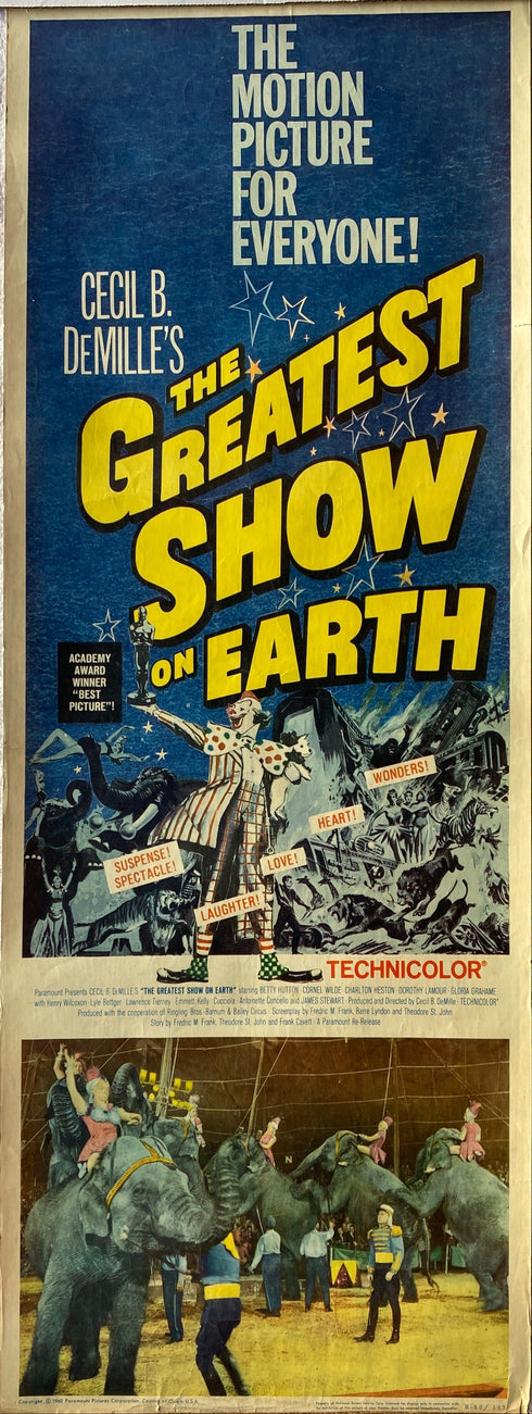 greatest show on earth 1952 insert card