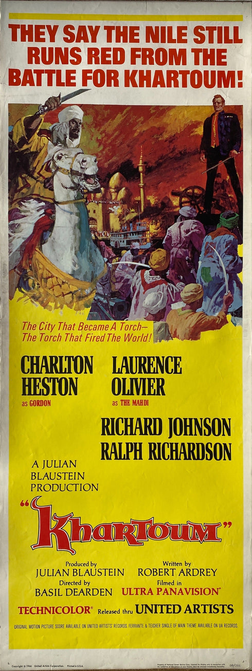 khartoum 1966 insert card, rolled