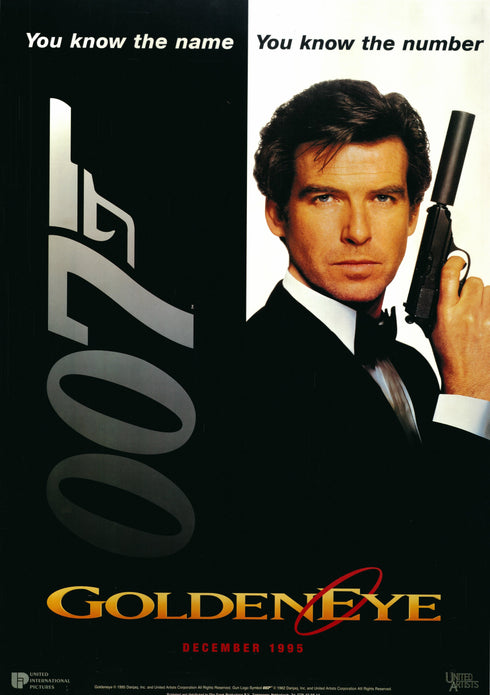 007 goldeneye 1995 rolled one sheet poster