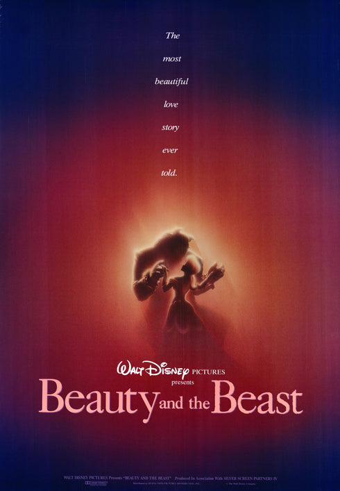beauty and the beast 1991 rolled advance one sheet