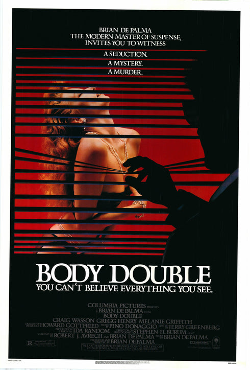 body double 1984 rolled advance one sheet a