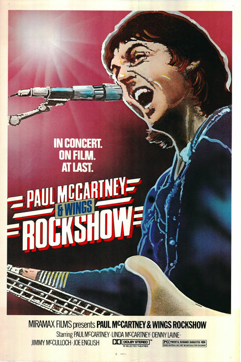 paul mccartney and wings rockshow 1980 rolled one sheet