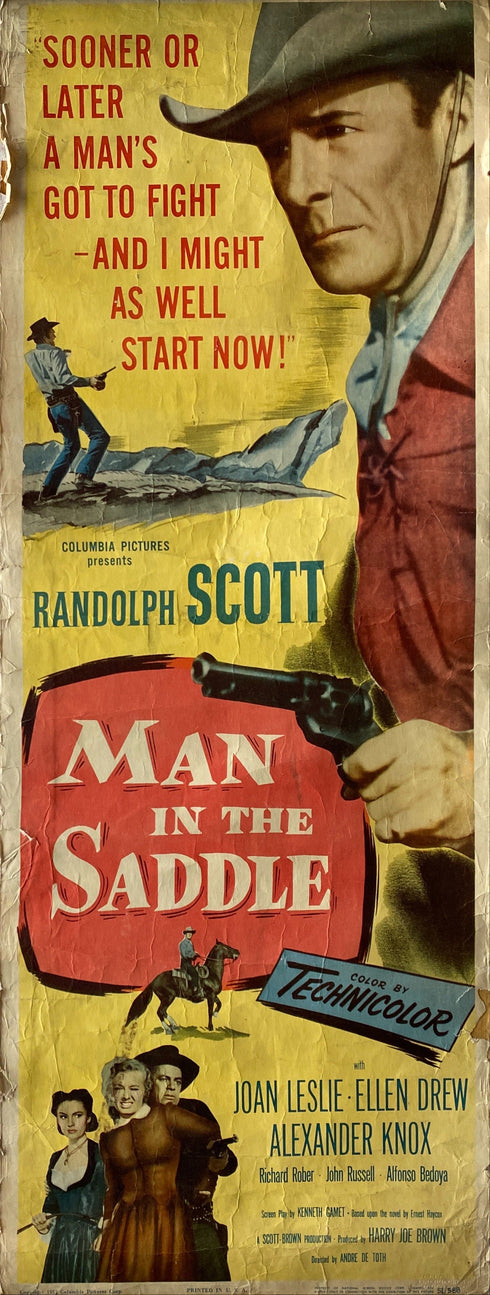 man in the saddle 1951 insert card