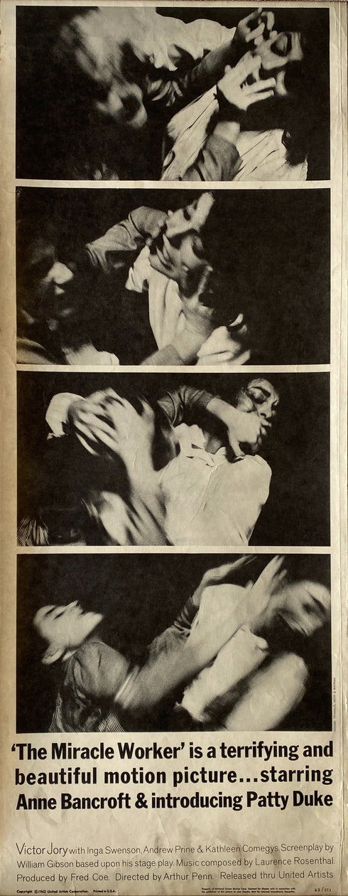 miracle worker 1962 insert card rolled