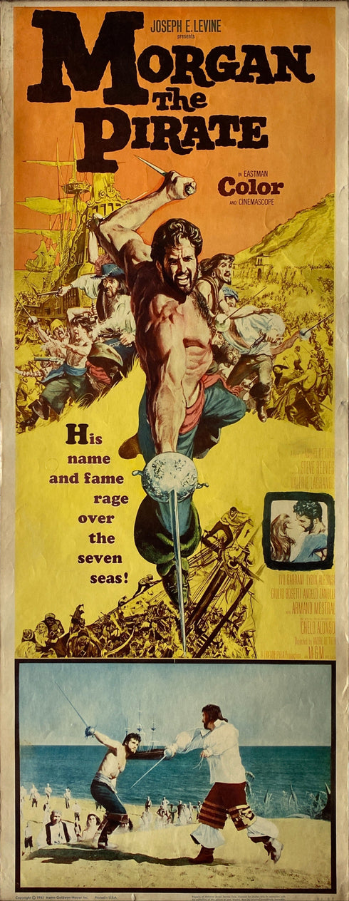 morgan the pirate 1961 insert card rolled