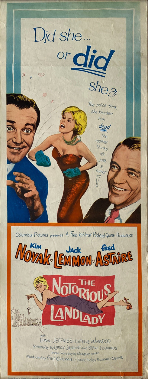 the notorious landlady 1961 insert card rolled