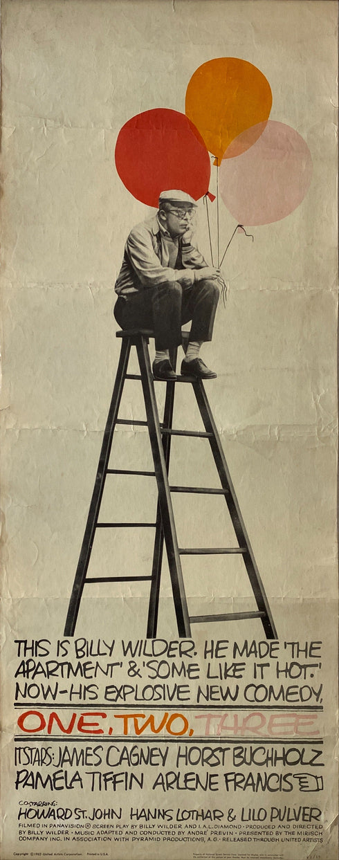 one, two, three 1962 insert card, folded